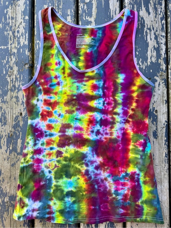 Trinity’s Wool & Wonders Tops - Women's Multicolor Tie-Dye Scoop Neck Tank Top